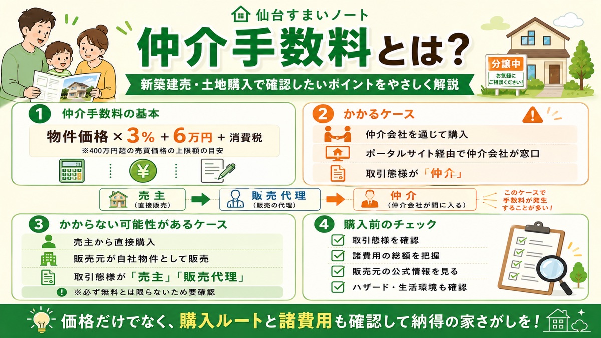 新築建売・土地購入で仲介手数料はかかる？販売元を確認したい理由
