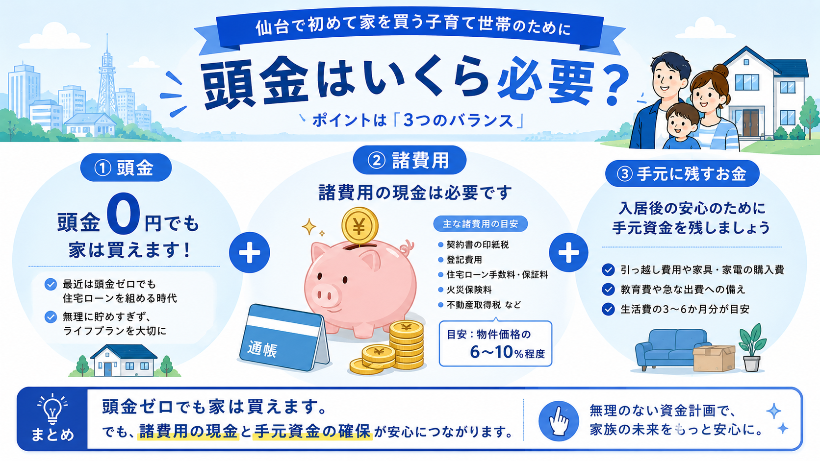 頭金はいくら必要？自己資金の目安｜頭金ゼロでも家は買える？