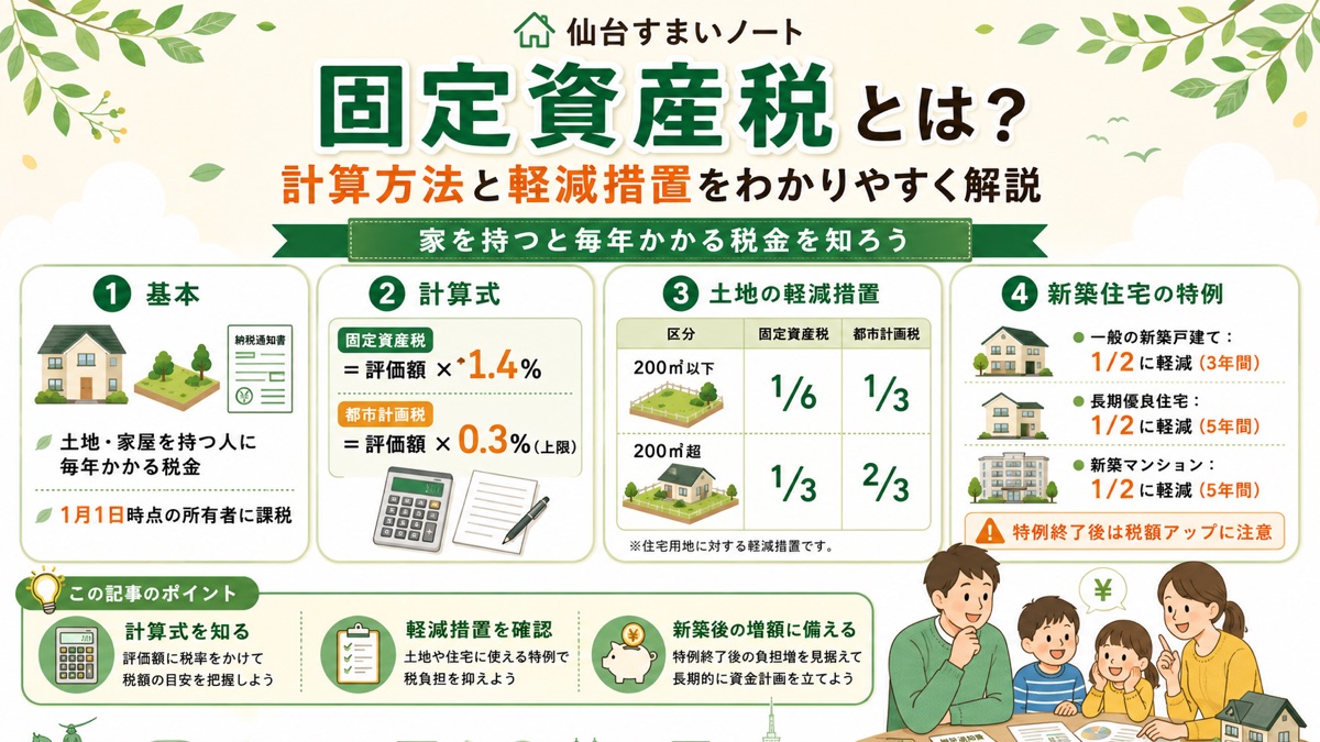 固定資産税はいくら払う？計算方法と軽減措置をわかりやすく解説