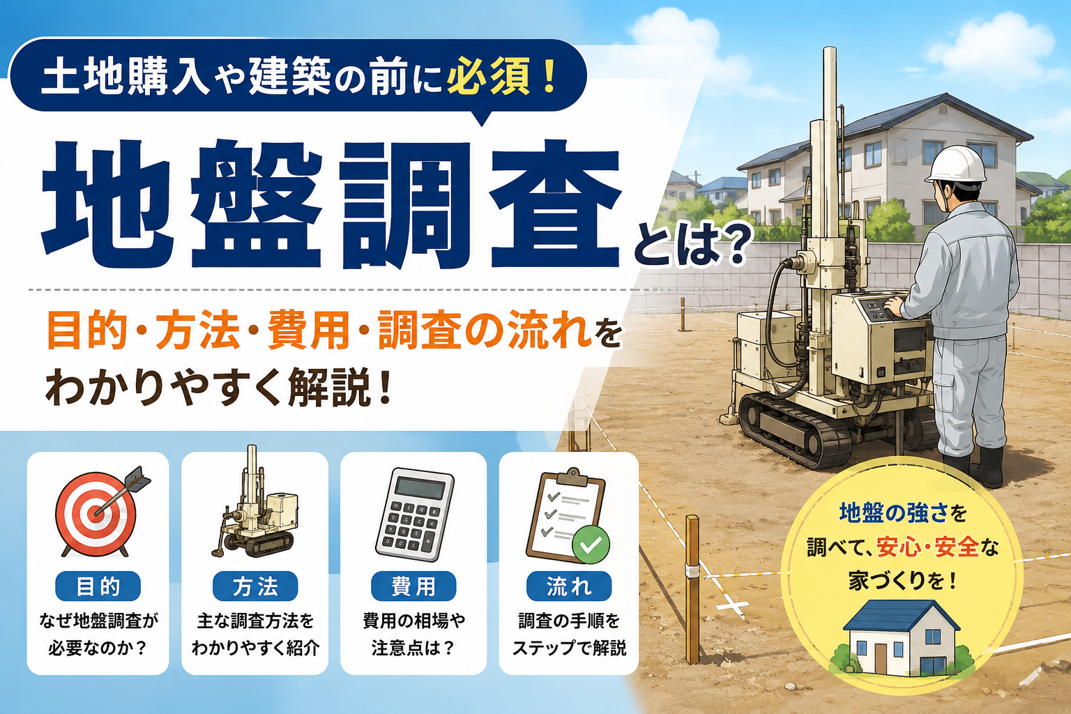 地盤調査・地盤改良費用とは？仙台市で土地を買う前に知っておきたいこと