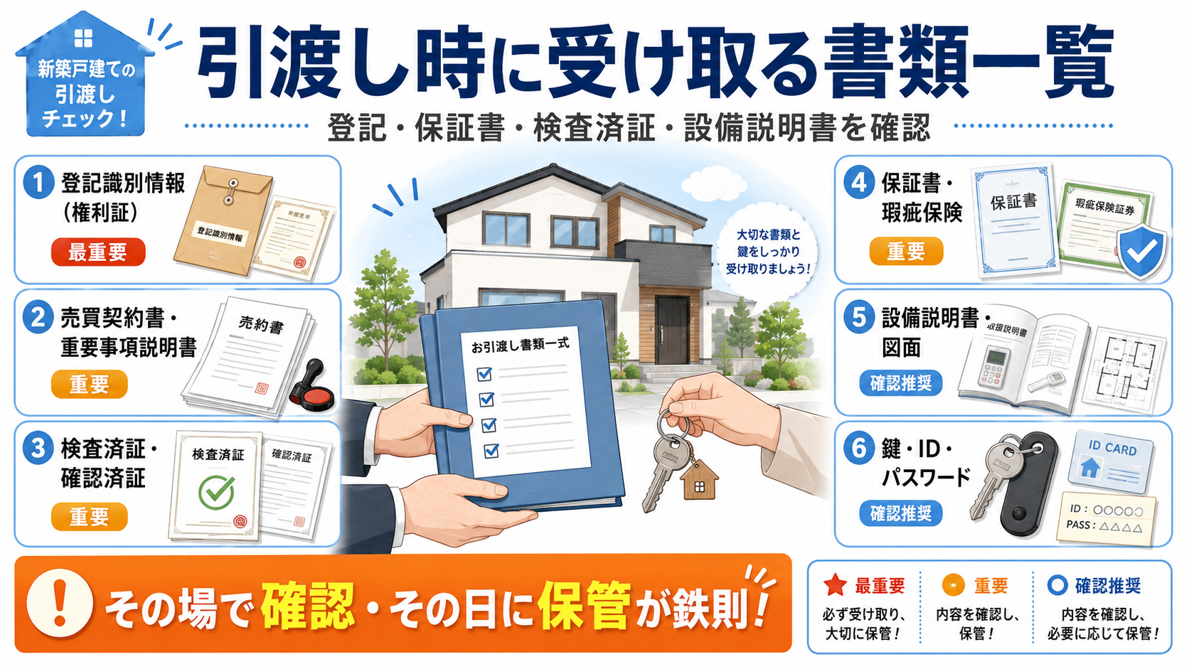 新築戸建ての引渡し時に受け取る書類一覧