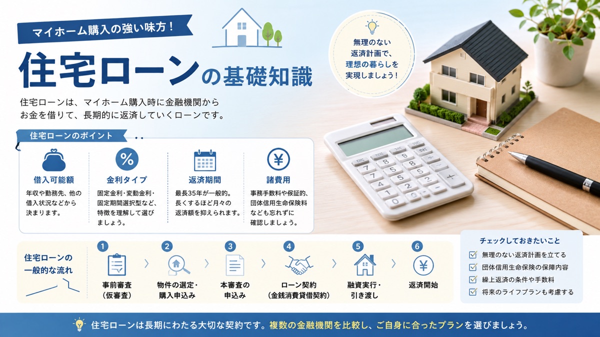 住宅ローンの種類と選び方。固定・変動・フラット35の違いを理解しよう