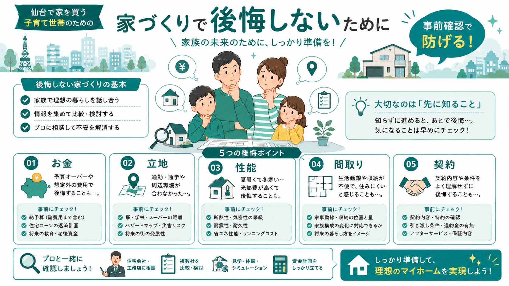 家づくりで後悔しないために｜よくある失敗例と対策